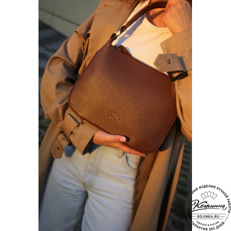 Женская кожаная сумка "Каролина" (светло-коричневая)